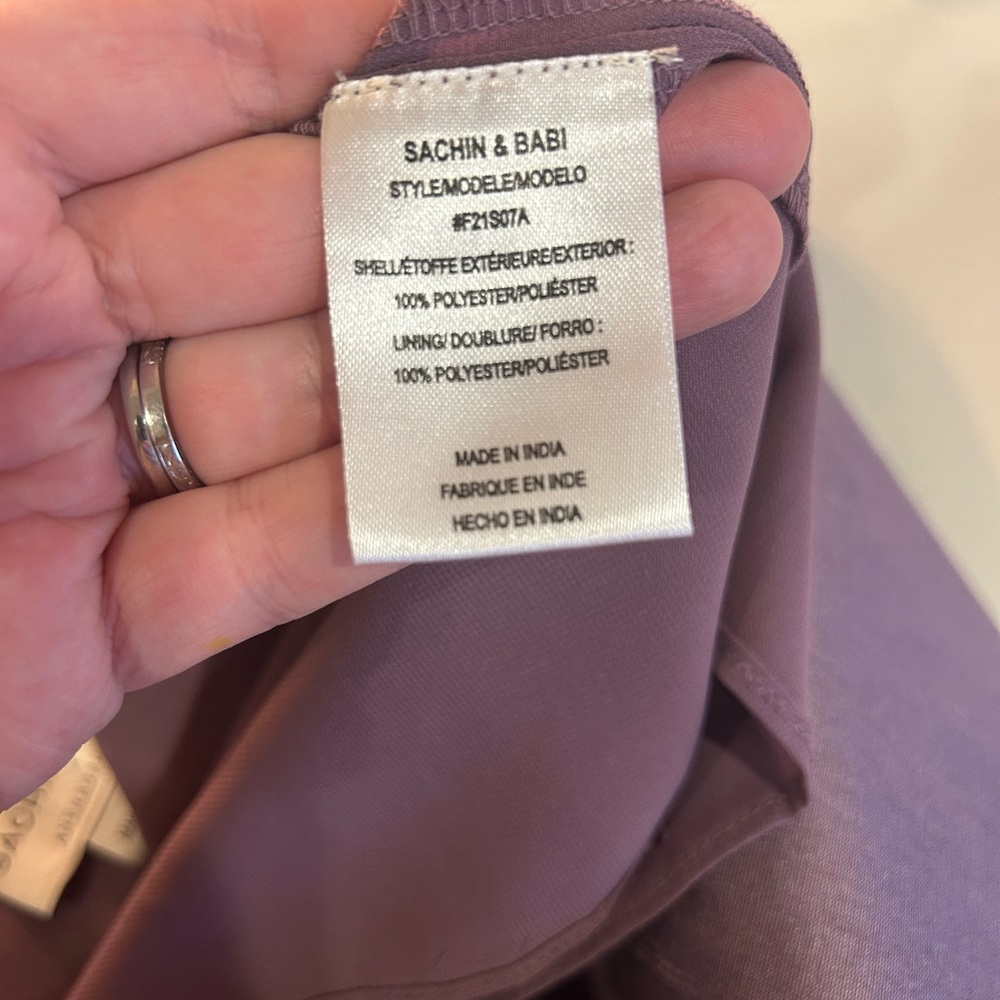 Sachin & Babi x Anthropologie Tiers Ruffled Indian Wrap-look Shiny Skirt Size 14 - Picture 7 of 7